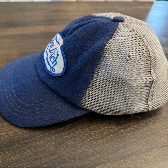 Vintage 2000s Original Von Dutch Blue and Gray Trucker Hat 24” circumference - Picture 2 of 4